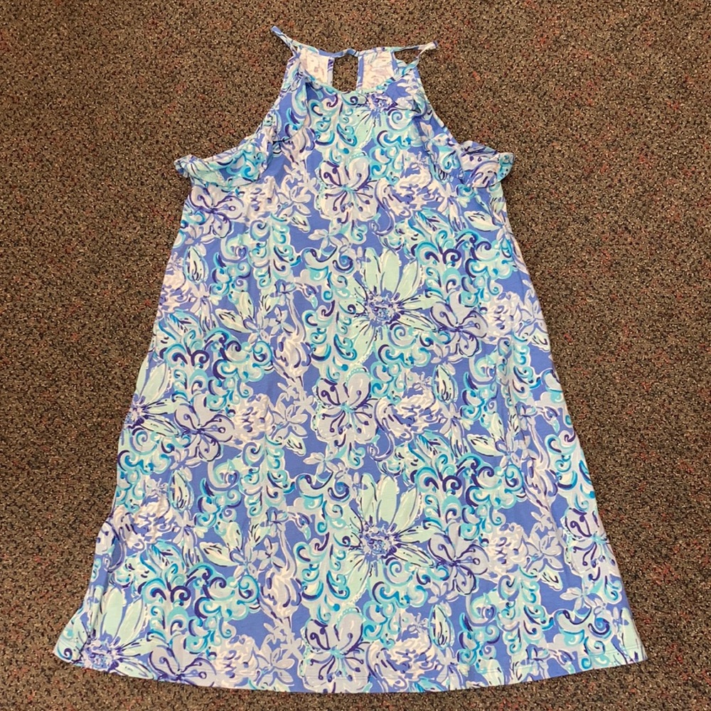 Lilly Pulitzer blue & white beach cover up/ summer dress